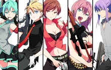 guns vocaloid hatsune miku megurine luka weapons kagamine len badass meiko kamui gakupo 1600x900 Wallpaper